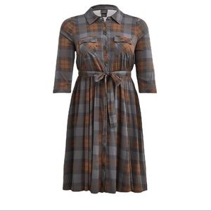 Torrid Outlander Dress 4X (26) Tartan Plaid Shirt Dress Brand New W/ Tags